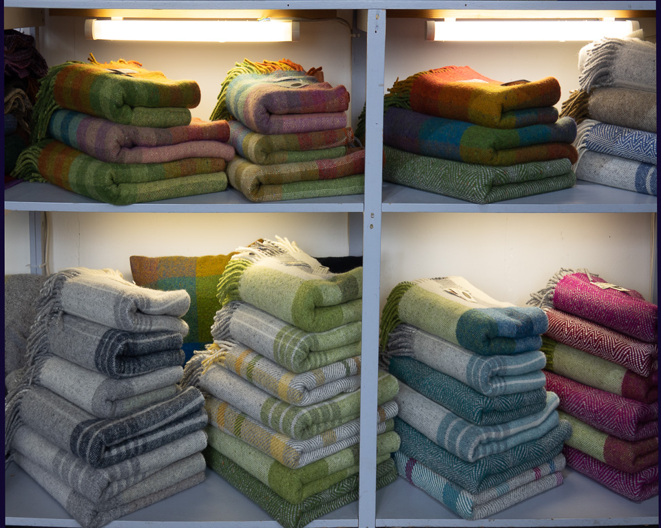 Display of local woolens